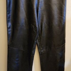 Women's Black Faux Leather Pants